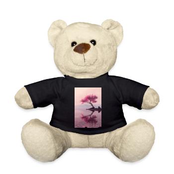 Blush Blossom Shore Reflections - Teddy Bear - black - Front