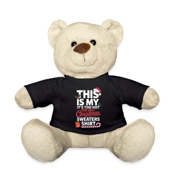 Trop chaud pour une chemise de Noël moche - Nounours - noir - Devant