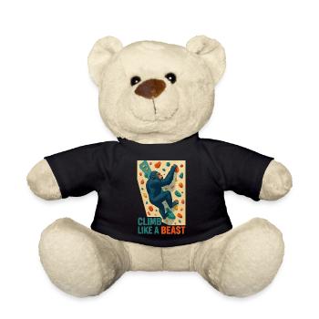 Bouldern Gorilla Klettere Biest Affe Geschenk - Teddy - Schwarz - Vorne