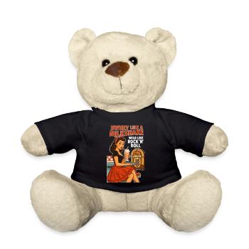 Sweet Milkshake & Rock n Roll : Pin-Up rétro des années 50 - Nounours - noir - Devant