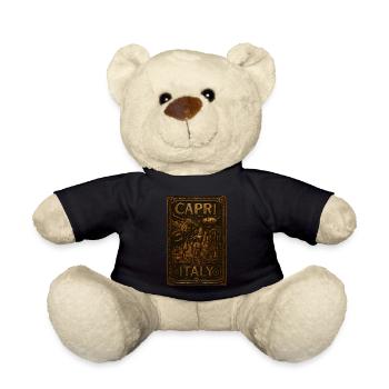 Capri Italien – Steampunk Bronze Reiseposter - Teddy - Schwarz - Vorne