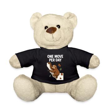 Faultier Bouldern: One Move Per Day Design - Teddy - Schwarz - Vorne