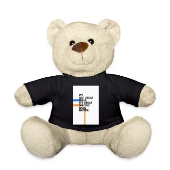 Ideas Happen – Reduced Typo Design - Teddy Bear - black - Front
