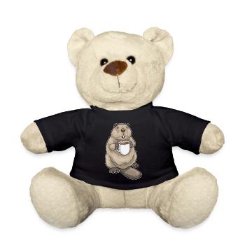 Beaver Coffee Mug - Teddy Bear - black - Front