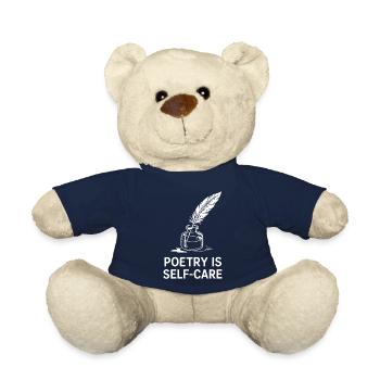 Poesie-Selbstfürsorge-Federdesign - Teddy - French Navy - Vorne