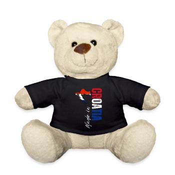 Made in Croatia, born in Croatia - Teddy Bear - black - Front