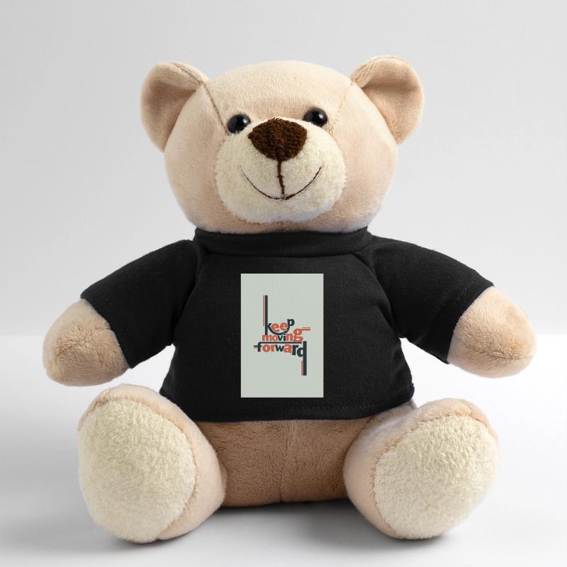 Keep Moving Forward Minimal Typography Teddy Bear