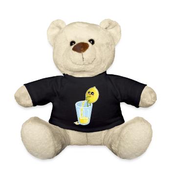 Zitrone macht Saft – Lustiger Cartoon - Teddy - Schwarz - Vorne
