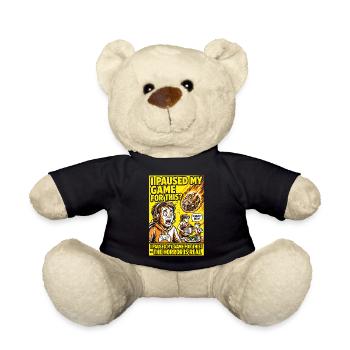 I Paused My Game – Gamer Eltern Horror Humor - Teddy - Schwarz - Vorne