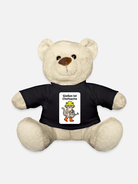 Gießen Ist Chefsache T-Shirt Gärtner Lustig - Teddy - Schwarz