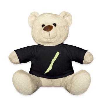 Pinselstrich - Style Streifen / Diagonal - Teddy - Schwarz - Vorne