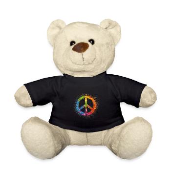 Rainbow Peace Symbol Celebration - Teddy - Schwarz - Vorne