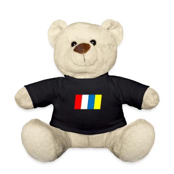 Gestreifte Fastnacht trifft sonniges Gemüt - Teddy - Schwarz - Vorne