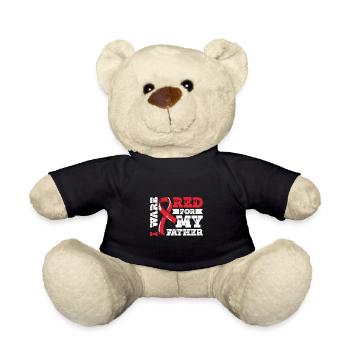 I ware red for my father - Teddy - Schwarz - Vorne