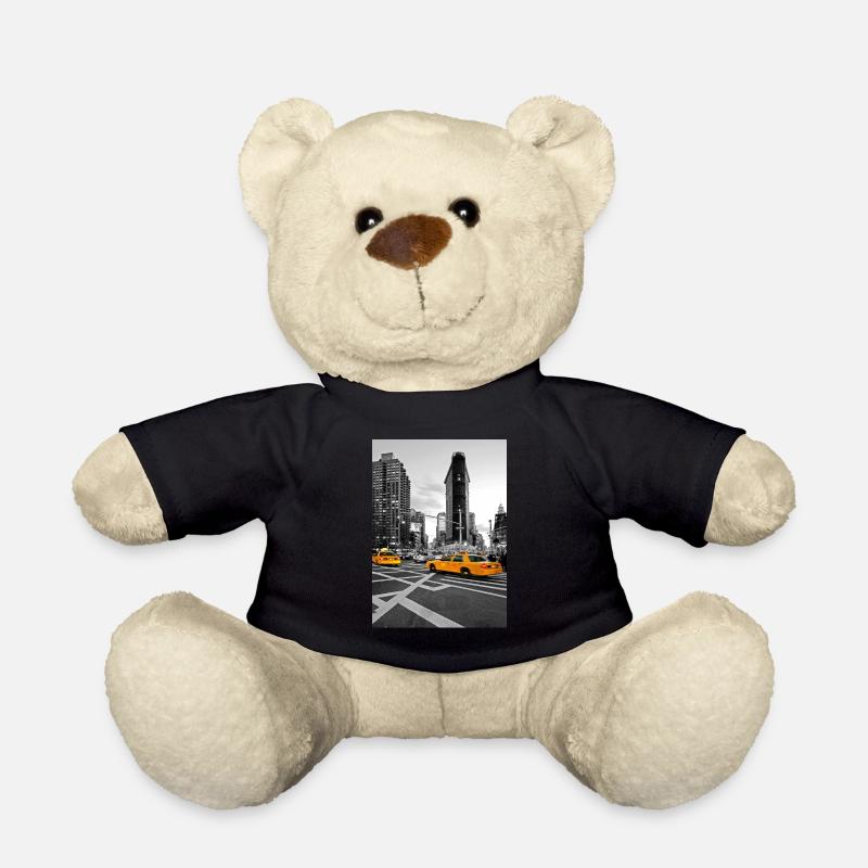 NYC Yellow Cabs Flat Iron Building - Nounours - noir