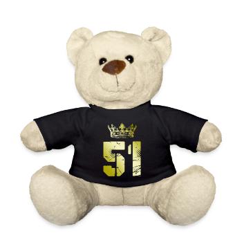 51 Zahl Krone - Teddy - Schwarz - Vorne