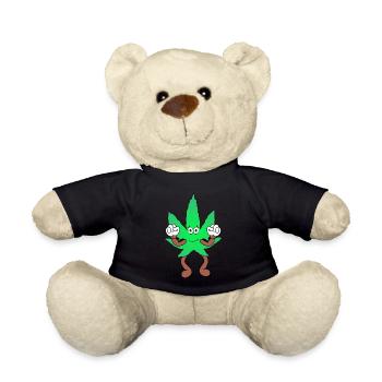 Der Bloom - Weed Cannabis Stoned Hanf Marihuana - Teddy - Schwarz - Vorne