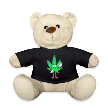 Der Bloom - Weed Cannabis Stoned Hanf Marihuana - Teddy - Schwarz - Vorne