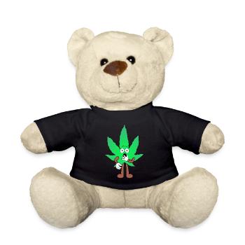 Der Bloom - Weed Cannabis Stoned Hanf Marihuana - Teddy - Schwarz - Vorne
