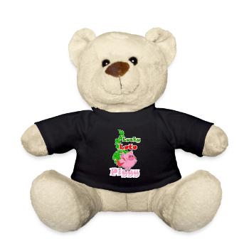 Glückliches LOTO-Schweinchen - Teddy - Schwarz - Vorne