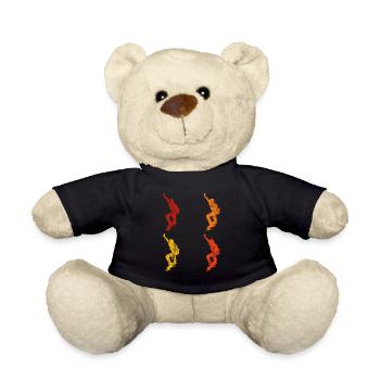 Skateboard Skateboarder Skater Skate Skateing - Teddy - Schwarz - Vorne