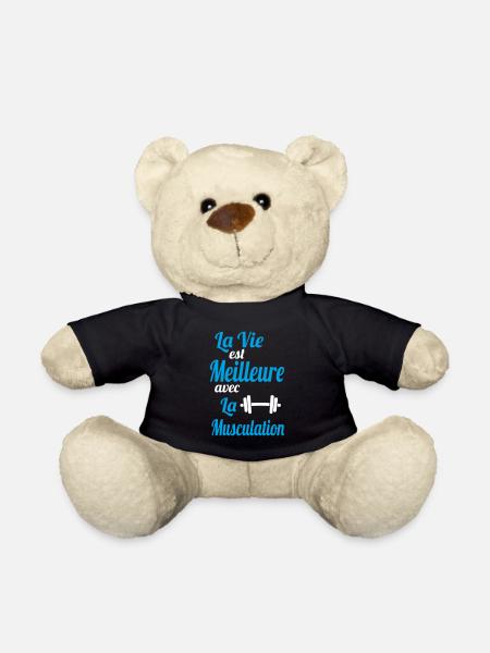La vie est meilleure avec la Musculation - Cadeau - Nounours - noir