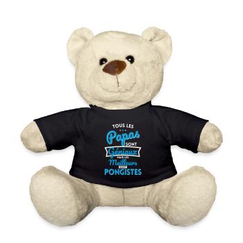 Papas géniaux mais les meilleurs sont Pongistes - Nounours - noir - Devant