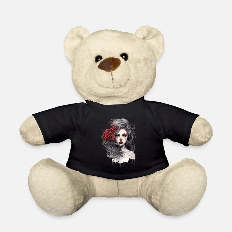 Gothique Rose Reine Illustration Beauté Graphique - Nounours - noir