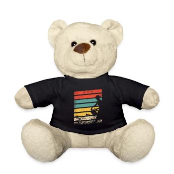 Gartenarbeit Retro Rasenmähen Gärtner Schrebergart - Teddy - Schwarz - Vorne