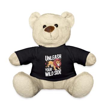 Lion Lion Animal Africa - Teddy Bear - black - Front
