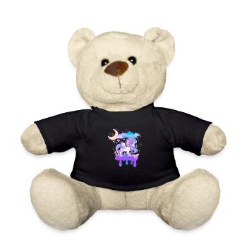 Licorne parmi les diamants - Nounours - noir - Devant