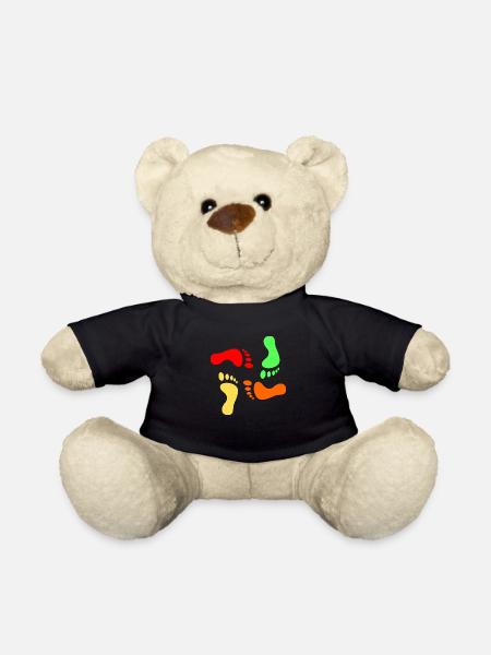 footprints - Teddy Bear - black
