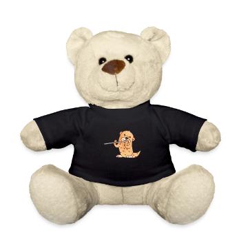 Sweet Otter Flute Kids Music Gift - Teddy Bear - black - Front