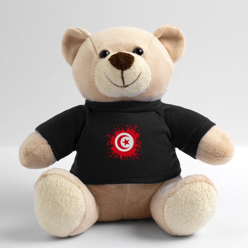 Éclaboussures de couleur du drapeau tunisien Nounours