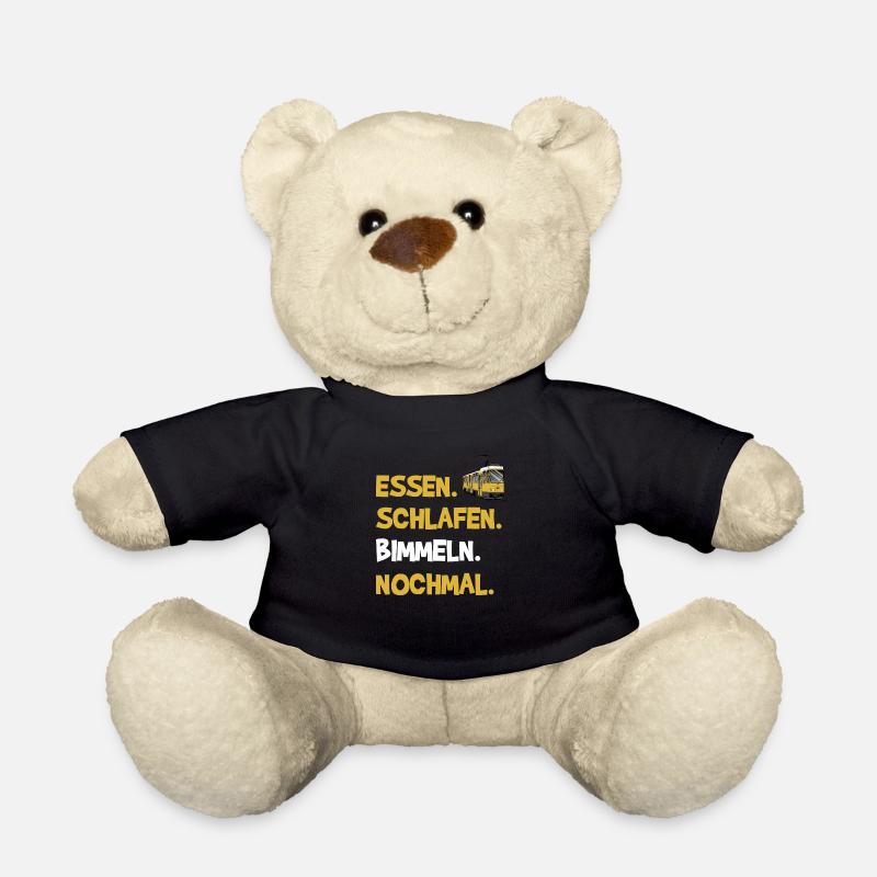 Straßenbahn KT4D Bimmelbahn Spruch Geschenk - Teddy - Schwarz