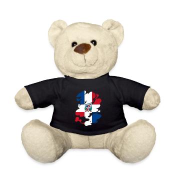 Dominican Republic Flag Dom Rep Flag Trip - Teddy Bear - black - Front