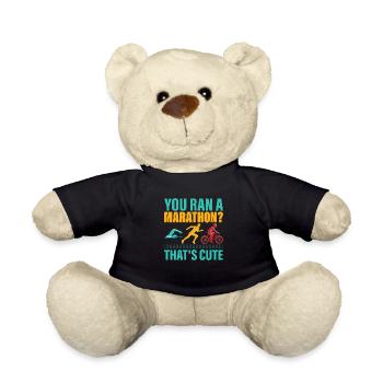 You ran a marathon? That's cute. Triathlete Triat - Teddy Bear - black - Front
