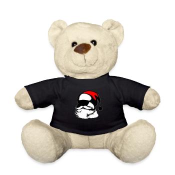 Christmas Hat Santa Claus Christmas Vector - Teddy Bear - black - Front