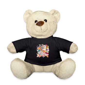 Fabric patchwork n°2 - Teddy Bear - black - Front