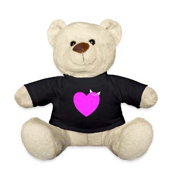 Cœur de chat Amoureux des chats - Nounours - noir - Devant