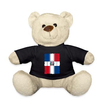 Dominican Republic Flag Dom Rep Flag Travel - Teddy Bear - black - Front