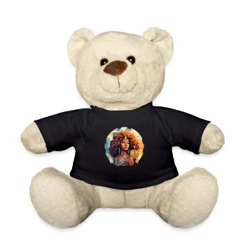Portrait Woman Africa Power Gift Africa Fans - Teddy Bear - black - Front