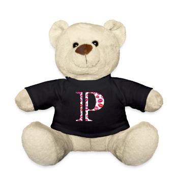 Buchstabe p Küsse - Teddy - Schwarz - Vorne
