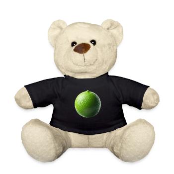 Frische Limette – Minimalistische Natur - Teddy - Schwarz - Vorne