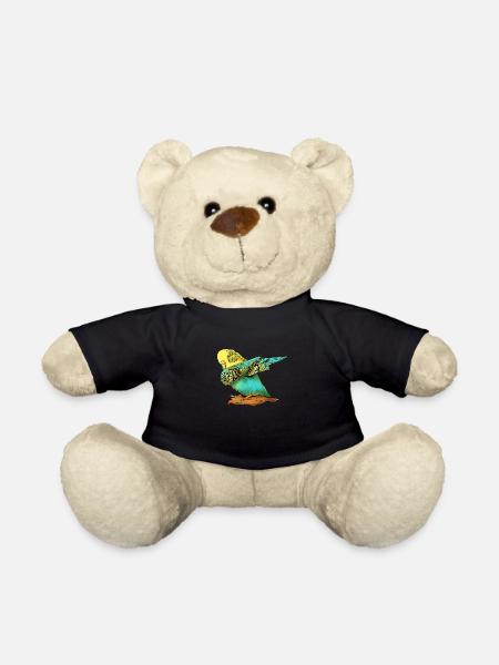 Budgerigar Parakeet Parrot Bird Pet - Teddy Bear - black