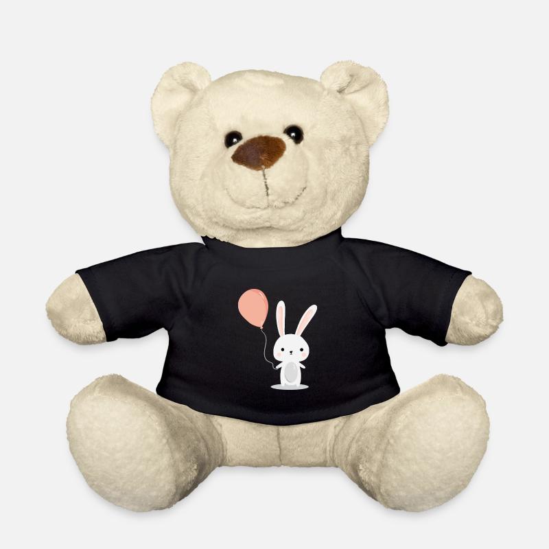 Bunny jouant à la montgolfière - Nounours - noir