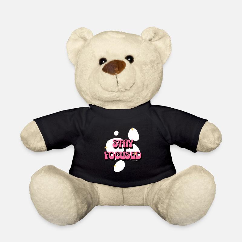 Restez concentré Affirmations positives Femmes roses - Nounours - noir