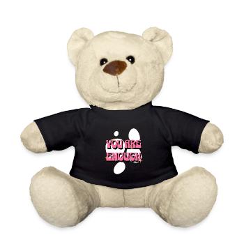 You Are Enough - Pink for Women - Teddy Bear - black - Front