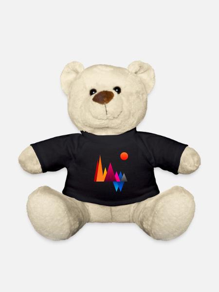 Colorful mountains - Teddy Bear - black