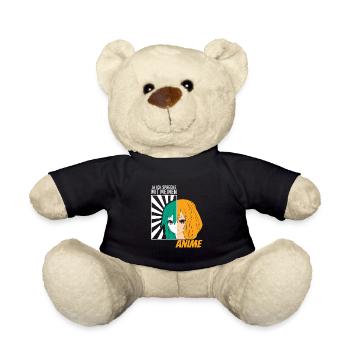 Ja ich spreche mit meinen Anime - Teddy - Schwarz - Vorne